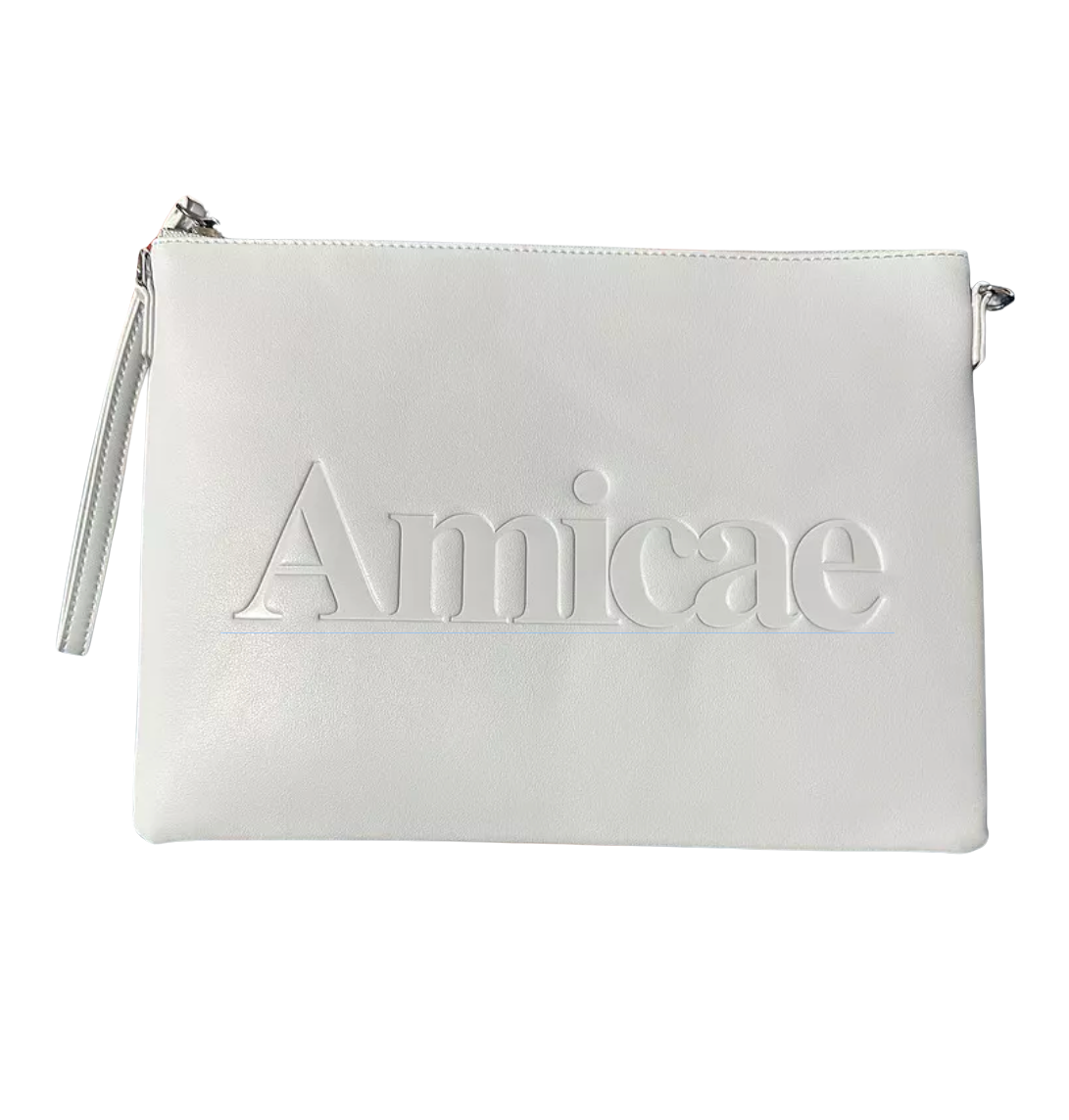 Amicae Leather Crossbody Clutch