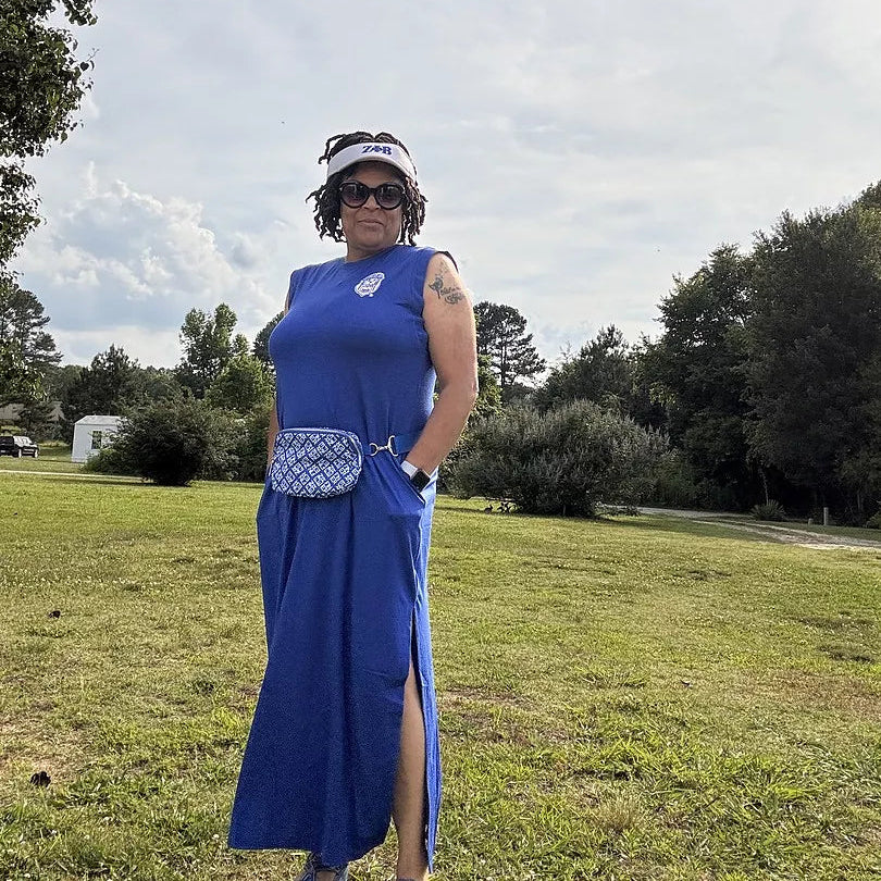 Zeta Shield Cap Sleeve Maxi Dress