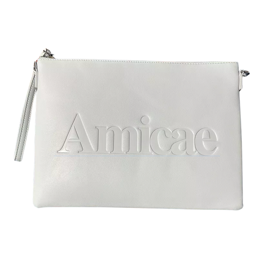 Amicae Leather Crossbody Clutch