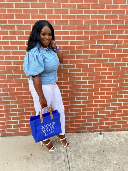 Mini ΖΦΒ Canvas Tote Bag