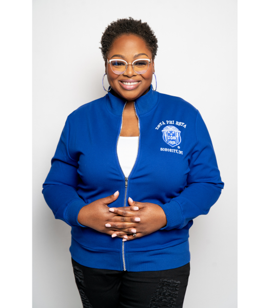 Royal Blue Zeta Phi Beta Shield Jacket – The Finer Things 1920