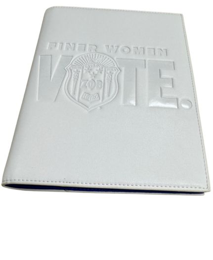 Finer Women Vote Leather Notebook Cover and Notebook