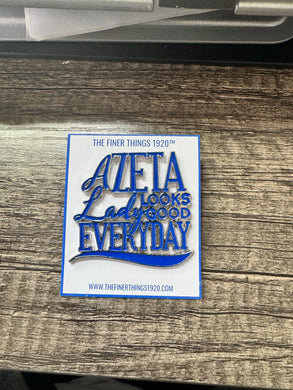 Zeta Lady Looks Good Lapel Pin