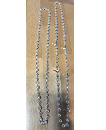 Dove and Pearl Single-Strand Necklace Duo