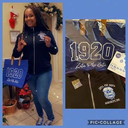 Zeta Phi Beta Shield Jacket [Black]